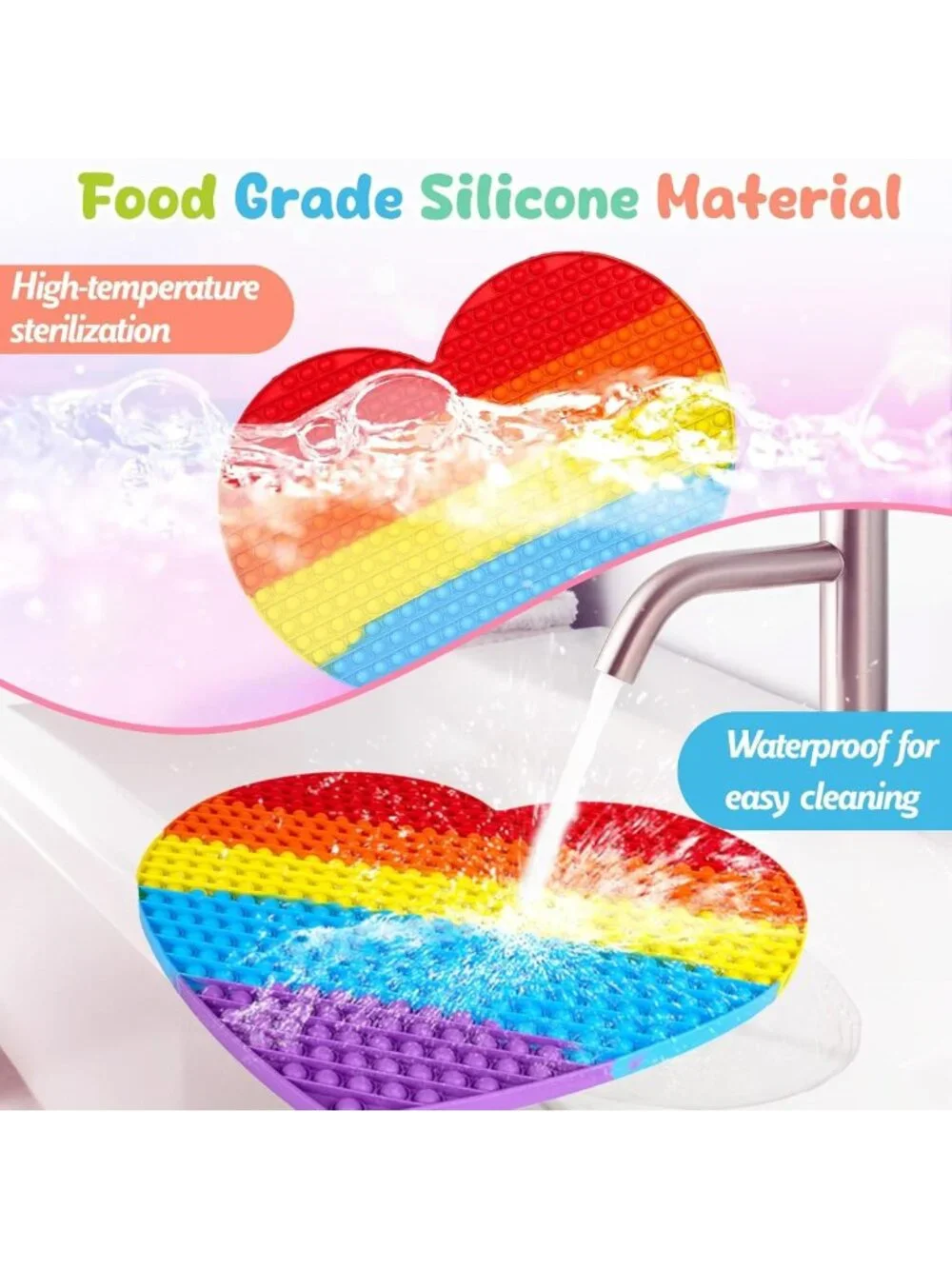 Giant Rainbow Heart Fidget Toy | 19.3